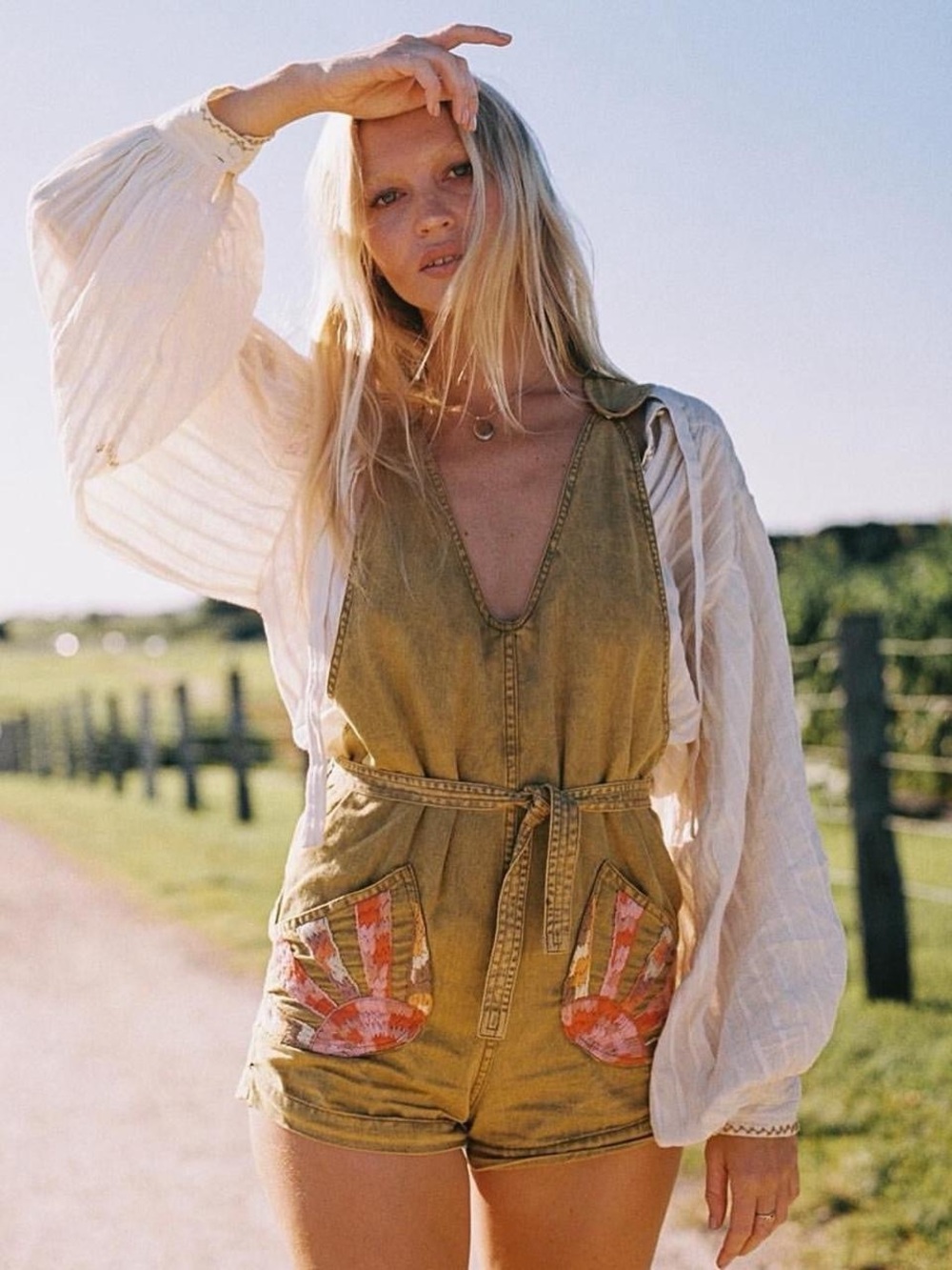 Chasing The Sun Romper - Olive